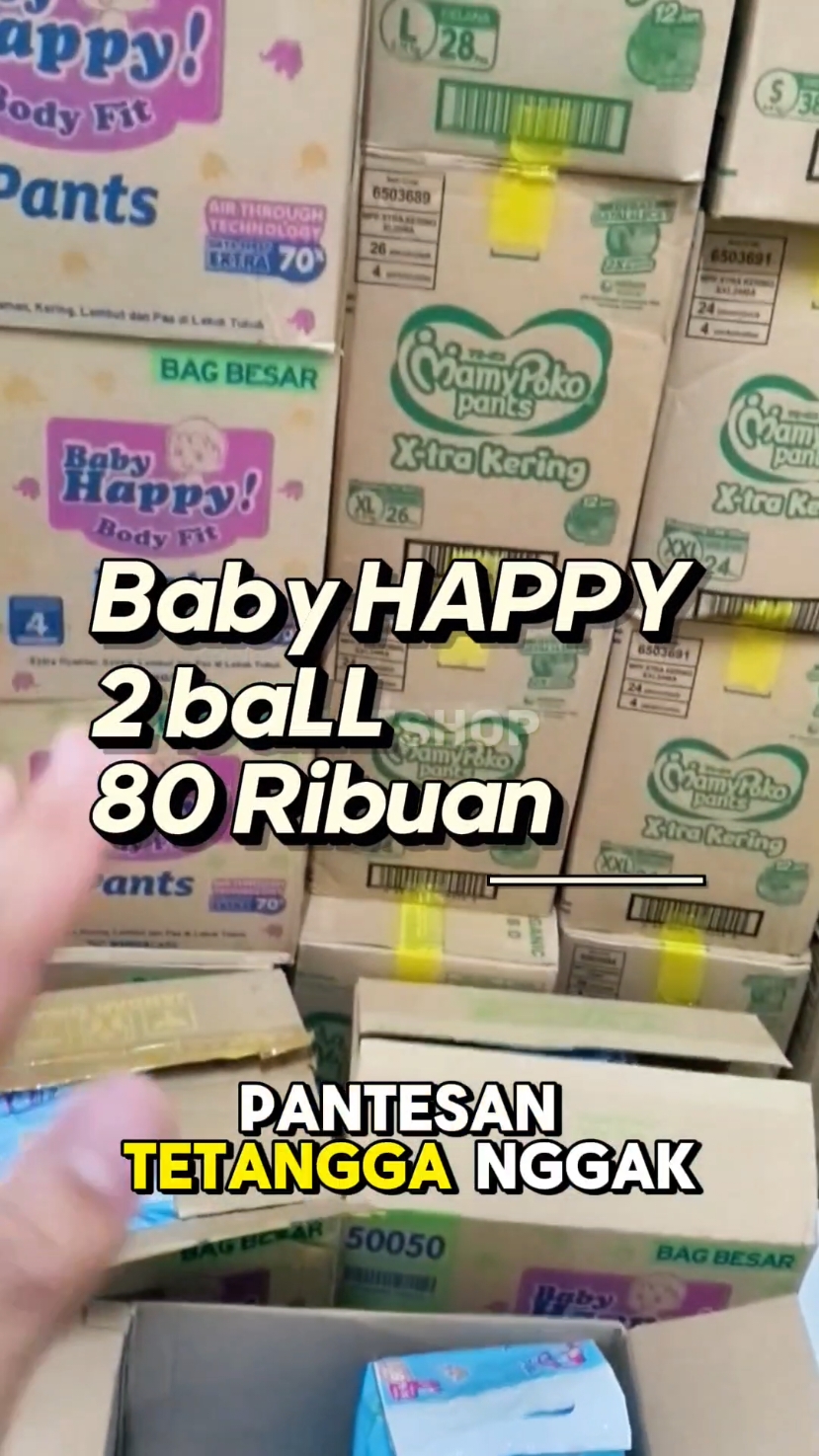 Baby happy promo lagi 80 Ribuan dapat 2 Ball #popokbayimurah #popokmurah #popokbayi #popok #babyhappy