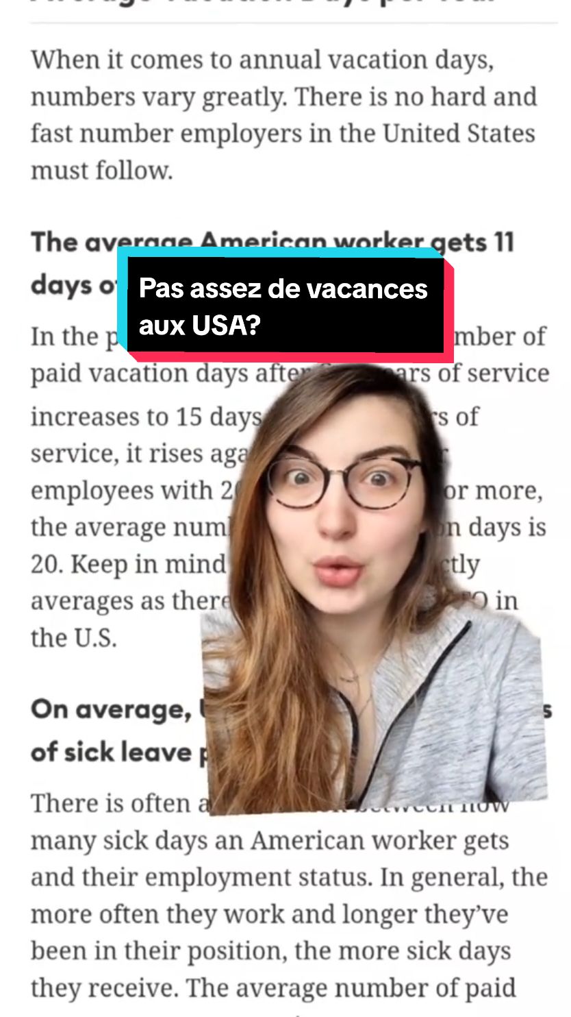 Apprécions la chance d'habiter et de travailler en France! Merci le front populaire pour les congés payés !!!!! #differencesculturelles #francevsusa #expatriation #francaisauxusa #travaillerauxusa #demenagerauxusa #jequittelafrance 