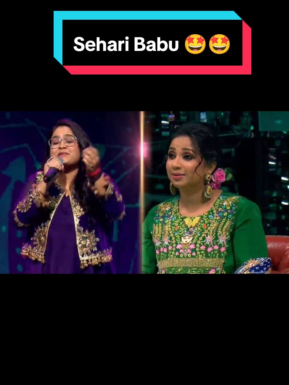 Sehari Babu 🤩🤩🤩 Shreya Ghoshal loves her singing style 🤩🤩🤩 #indianidolseason15 #indianidol #indianidol15 #bishaldadlani #shreyaghoshal 