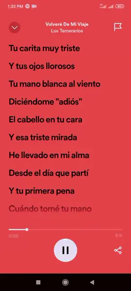 Volveré De Mi Viaje - Los Temerarios  #volveredemiviaje #musica  #videoconletra  #spotify 