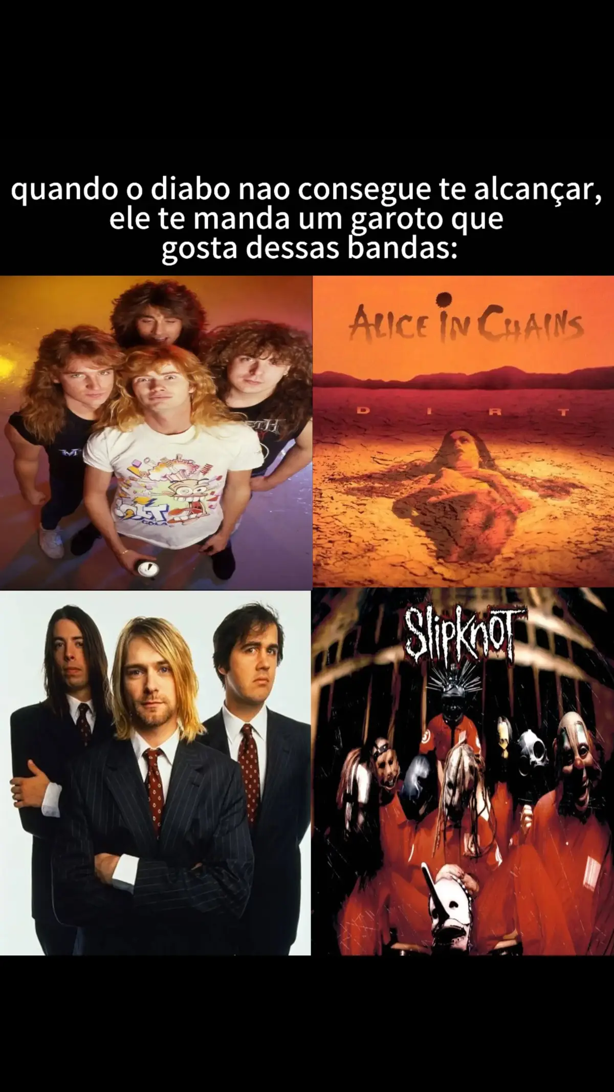 rs  #megadeth #aliceinchains #nirvana #slipknot #sophaopoggersdasilva #metal #metalhead #garoto 