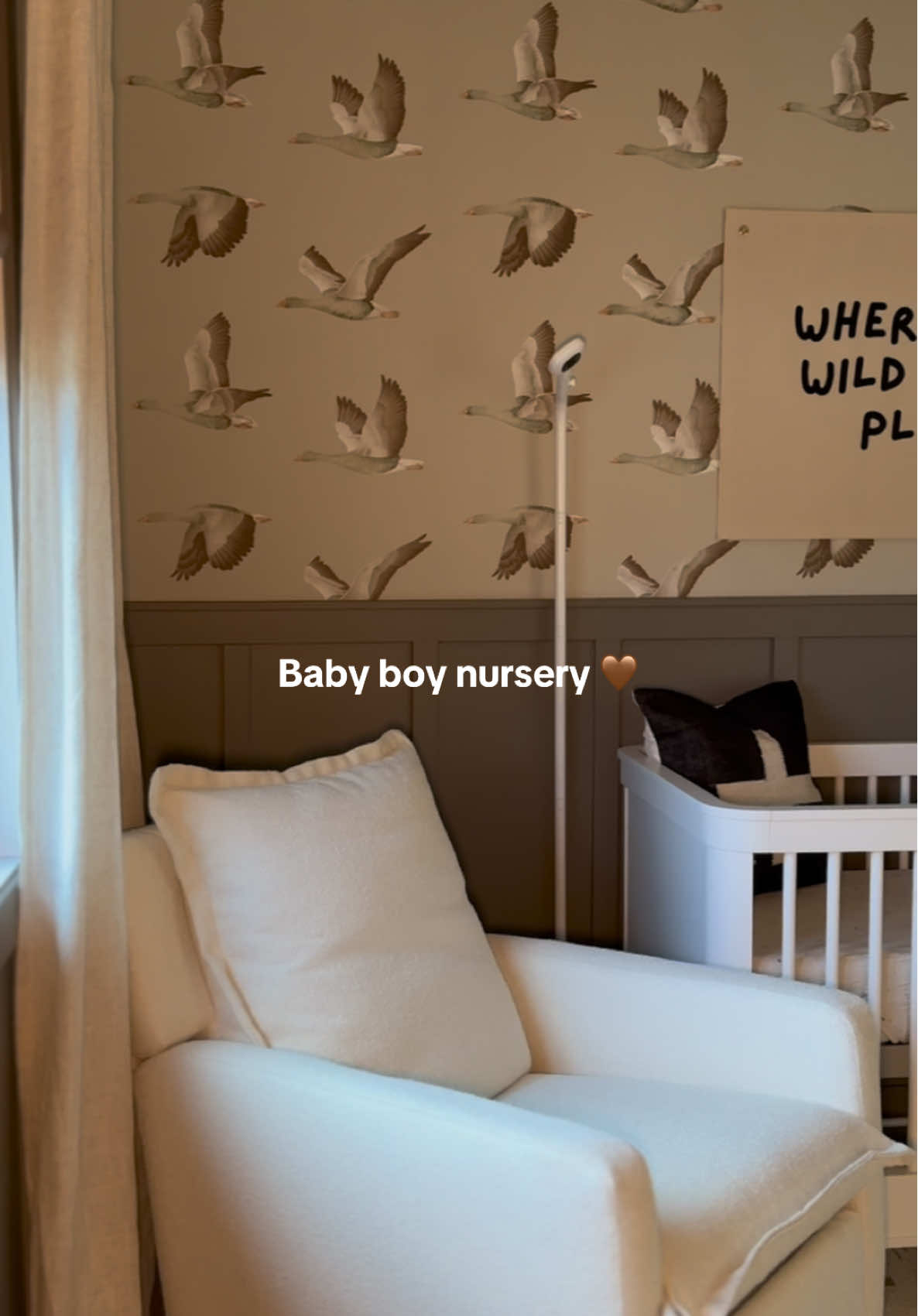 I will simply never be over this design & room 🤎 #BabyBoyNursery #NurseryGoals #ModernFarmhouse #FarmhouseNursery #MomTok #DreamNursery #BabyRoomReveal #MomLife #pinterestaesthetic #fyp 