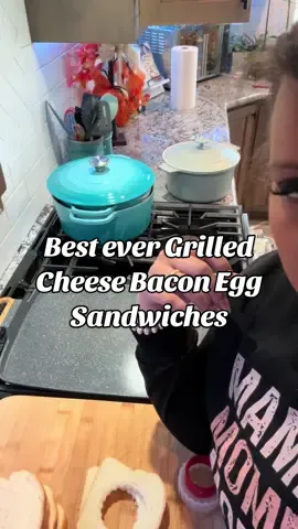 Grilled Cheese, Bacon, Egg in the Hole Breakfast Sandwiches.. These are 🔥🔥🔥🔥🔥🔥🔥🔥… this is one  my favorite cool food recipes.. #food #FoodTok #delicious #eatwithme #breakfastideas #breakfastfordinner #eatwithme #EasyRecipe #cookingtiktok #homemadefood #foodcontent #DinnerIdeas #yummyfood #recipeshare 