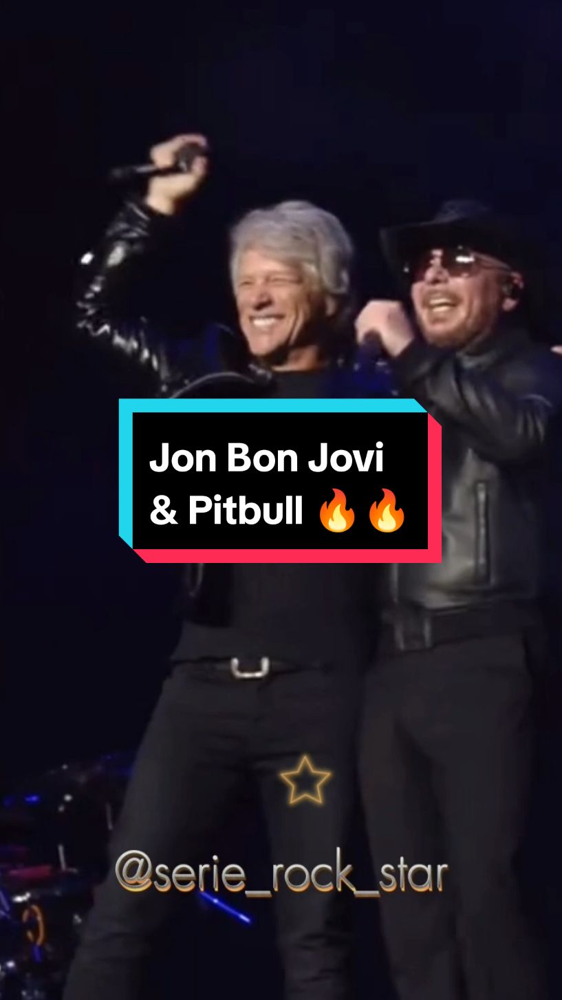 Jon & Pitbull 🔥  Que parceria hein? #jonbonjovi #serierockstar #bonjoviforever #pitbull  #itsmylife #nowornever #bonjovi @Bon Jovi Forever 🎸 