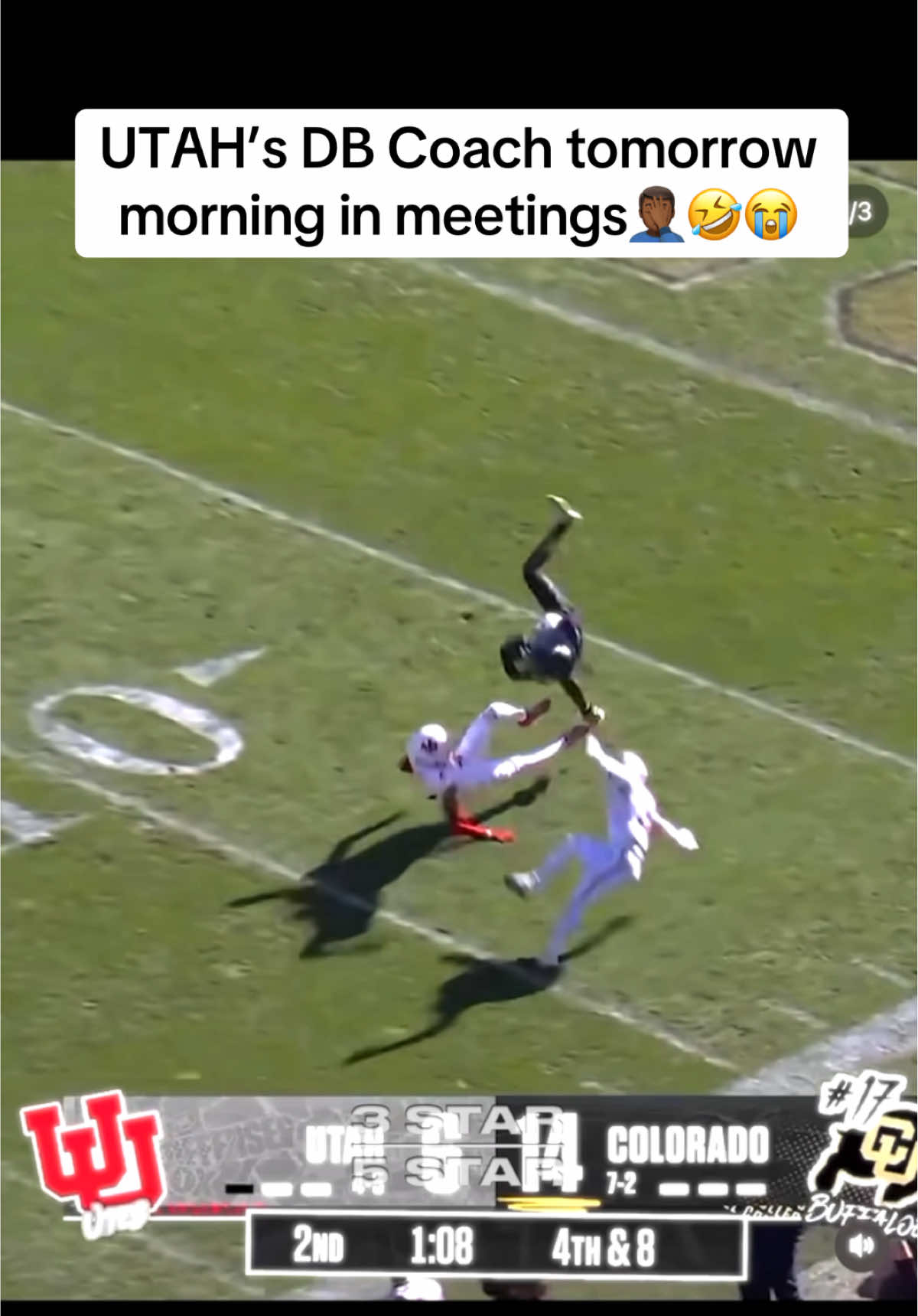 UTAH’s DB Coach tomorrow morning in meetings🤦🏾‍♂️🤣😭 #travishunter #coloradofootball #heisman #deionsanders #thaddboii #utah