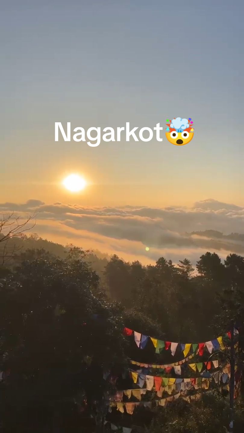 Beautiful sunrise view captured from Nagarkot view point🇳🇵 #beautiful #nepal #sunrise #follow 