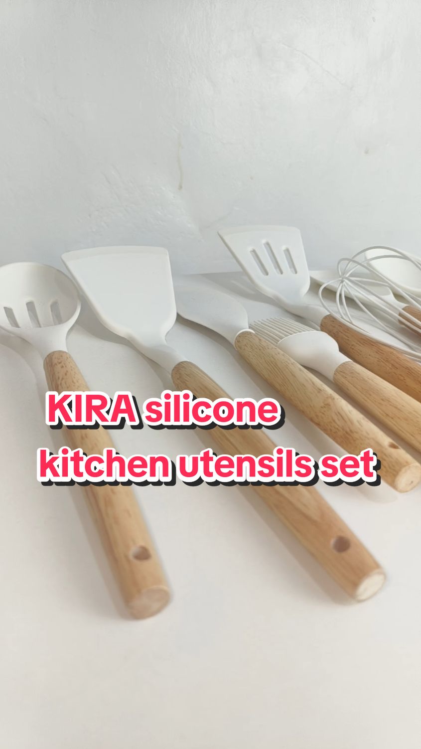 KIRA silicone kitchen utensils set 12 pcs Non-stick Silicone Cooking Utensils Spatula Set Heat Resistant 446° #utensils #silicone #kitchenware #kira #kitchen #cooking #dinnerware #homeessentials 