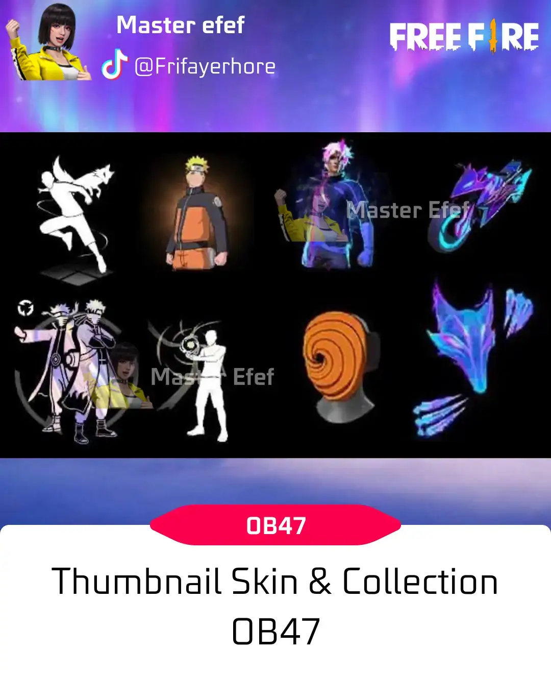 inilah thumbnail dari skin-skin terbaru yang akan hadir pada update OB47 mendatang🤩! sc : ig ffdataminer #updatefreefire #booyah #freefireinfo #bocoranfreefire #Fyp #FreefireOB47 #OB47 #freefire #freefireupdate #freefireindo #freefirekocak #ffxnaruto #winterlands2024 