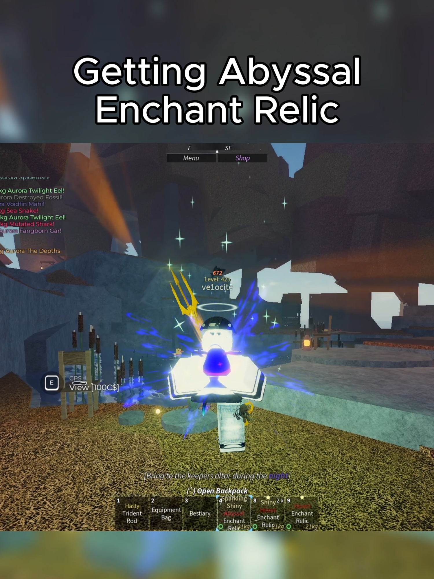 Abyssal Enchant Relic #roblox #fisch #fyp