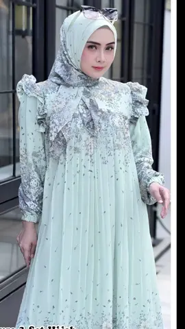 SF - Azura New 3 Gamis Set Hijab Segi 4 Model Terbaru Bahan Ceruty Best Seller Turun harga menjadi Rp196.000 - 216.000!#fashionwanita #bestseller #kekinian #elegant #premium #promoguncang #terlaris #onesetwanita #gamis #dress #onesethijab 