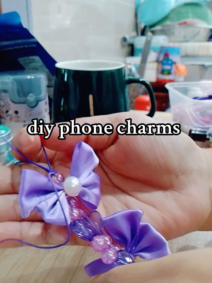 diy phone charms, 💜 check the showcase for the beads set kit 🧺☺️ #keychain #phonecharm #DIY #beads #handmade #hobbies 