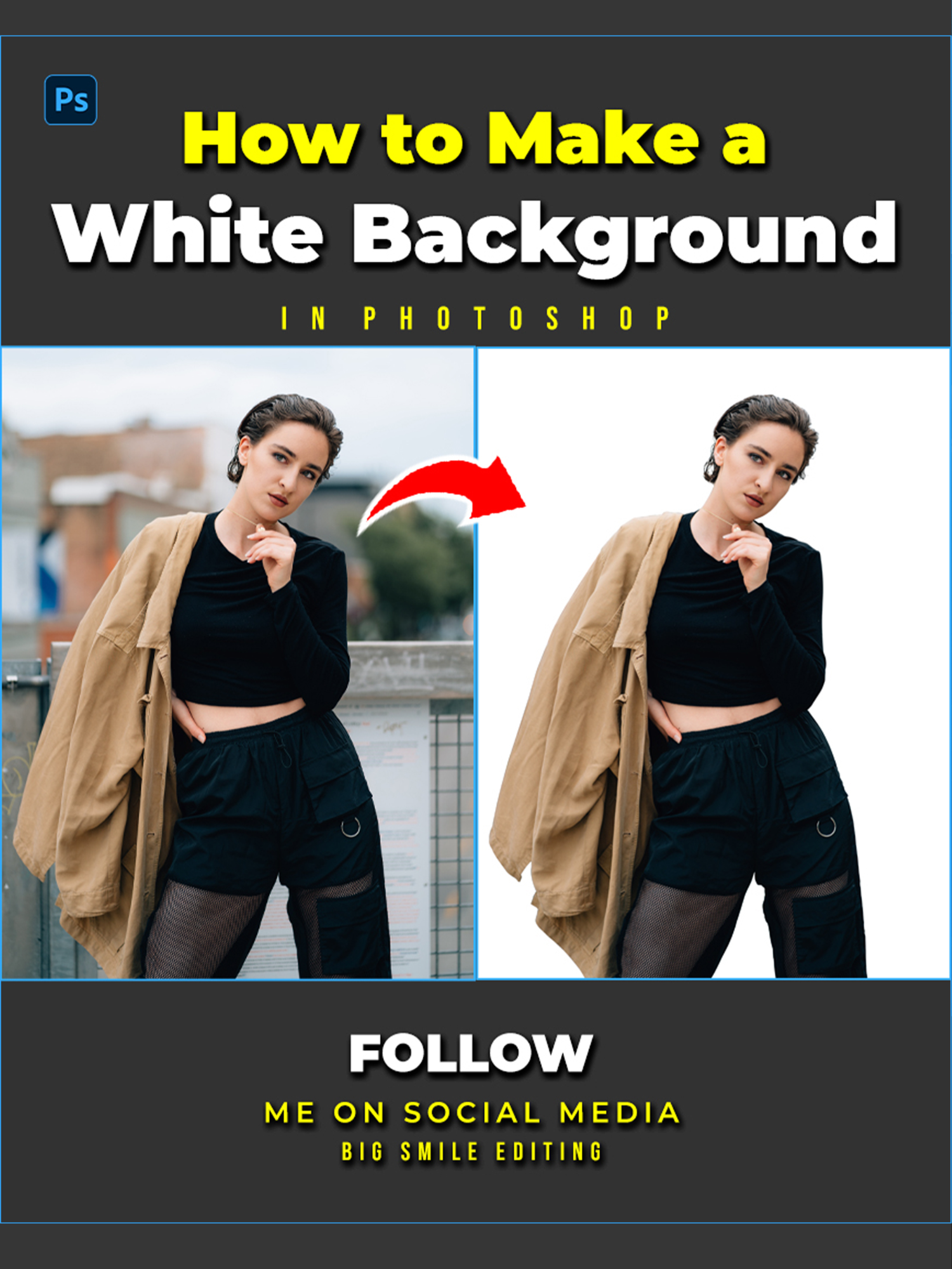 How to make a white background in Adobe Photoshop #photoshoptricks#tutorial#tutorials#designer#photoshop#photography#adobe#adobephotoshop#bigsmileediting