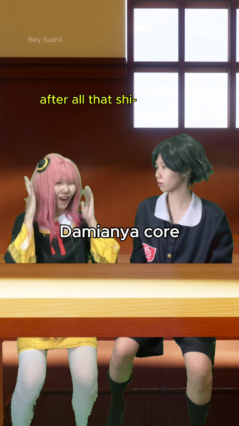 Damianya core Love language is physical attack #spyxfamily #spyxfamilycosplay #anyaforger #damiandesmond #damianya #core 