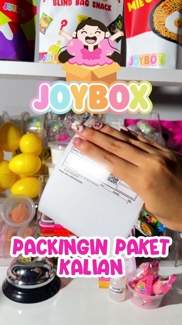 Yang mau joybox bikinin video packing boleh banget kasih note saat kalian order yaaa, nanti kita akan pilih beberapa orang untuk dibuat videonya 😍💖🌈  Thankyou kak Sherly udah beli slime joybox 😆🥳🎉💖 #joyboxslime #joybox #packingtime #packingtimewithme #slime #asmr #fyp 