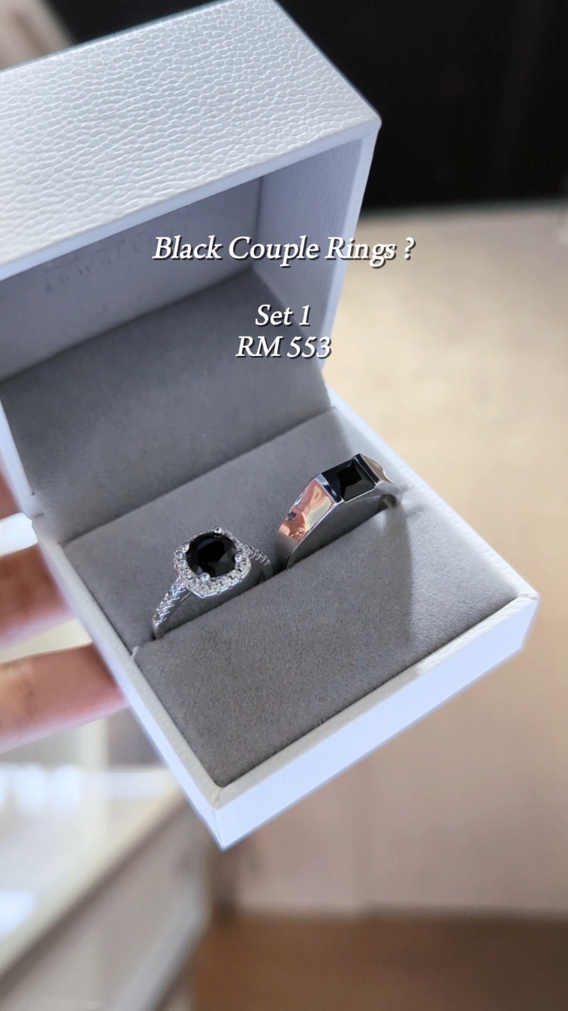 Black couple rings 💍 yang penting original silver 925 #silverpalladium #cincinnikahlelaki #silverjewelry #elfijewellery 