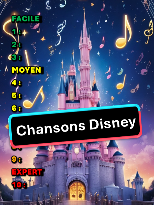 Chansons Disney : Serais-tu capable de reconnaitre une chansons Disney en 3 secondes ? On va voir ça ! MonQuizzculture  #disney #musiquedisney #chansondisney #quiz #princesse