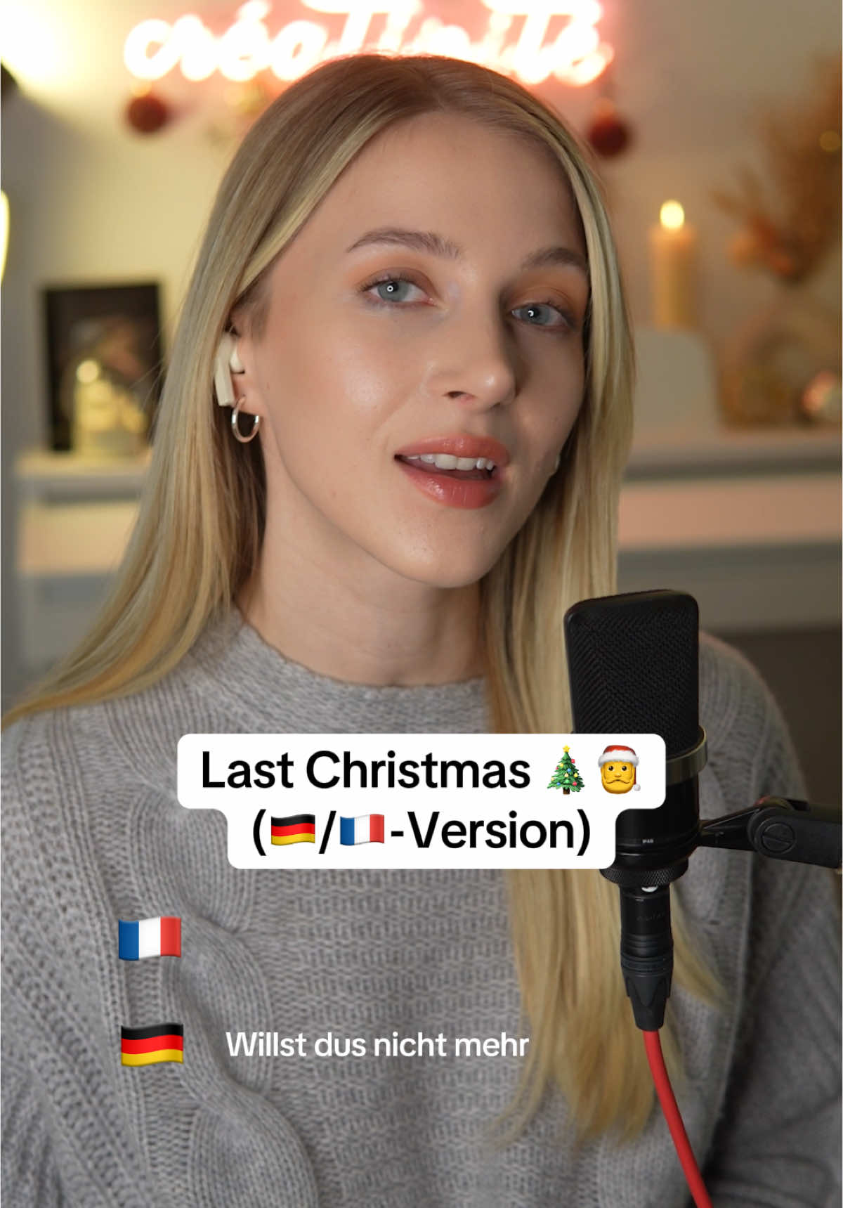 Last Christmas auf Französisch 🇫🇷 & Deutsch 🇩🇪 | Welchen 🎄-Song soll ich als nächstes singen? ⬇️ #lastchristmas #cover #christmas #christmassong #francoallemand 