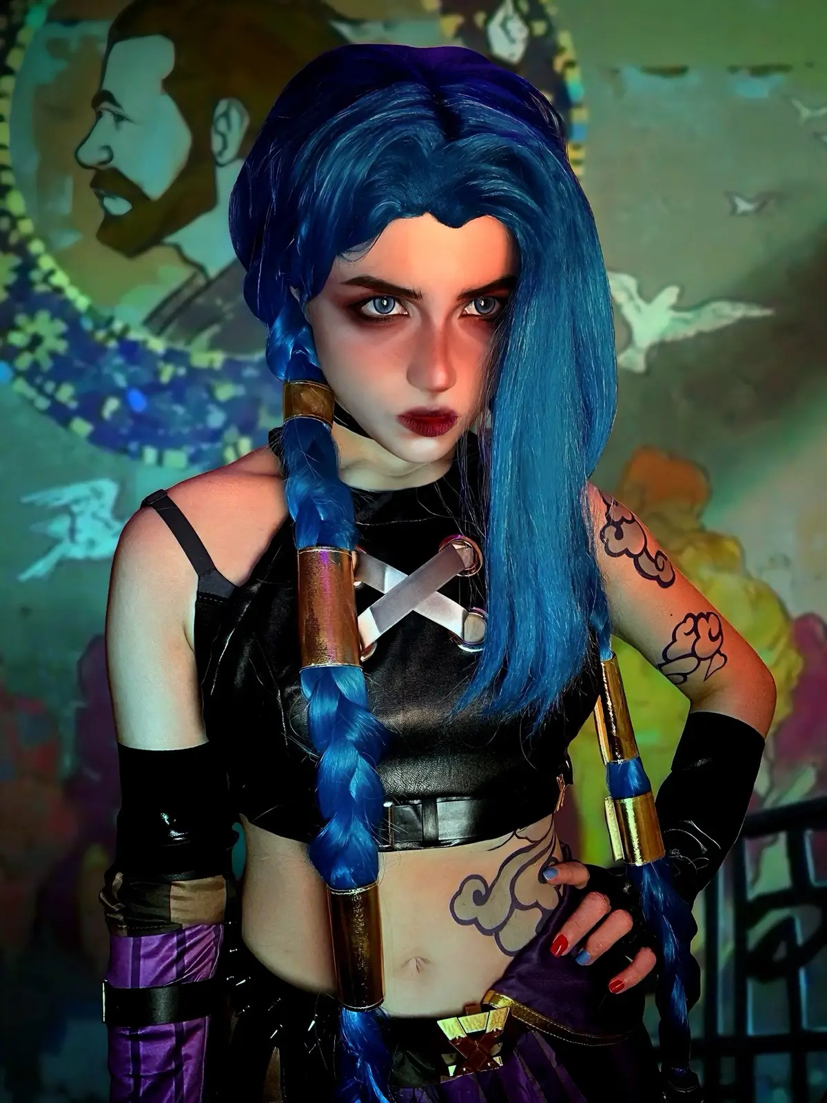 JINX! 💕💙💥 #jinx#jinxarcane#jinxcosplay#jinxarcanecosplay#arcane#arcanecosplay#lolcosplay#cosplay#arcanenetflix