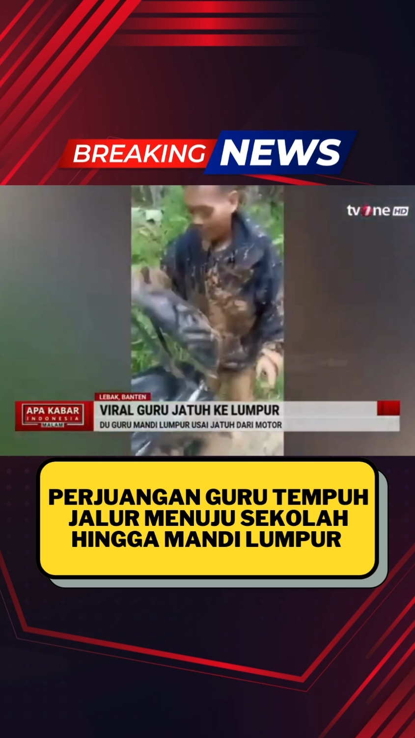 Viral, Guru Jatuh Ke Lumpur  #tvone #berita #beritahariini #breakingnews #beritaterkini #news #guru 