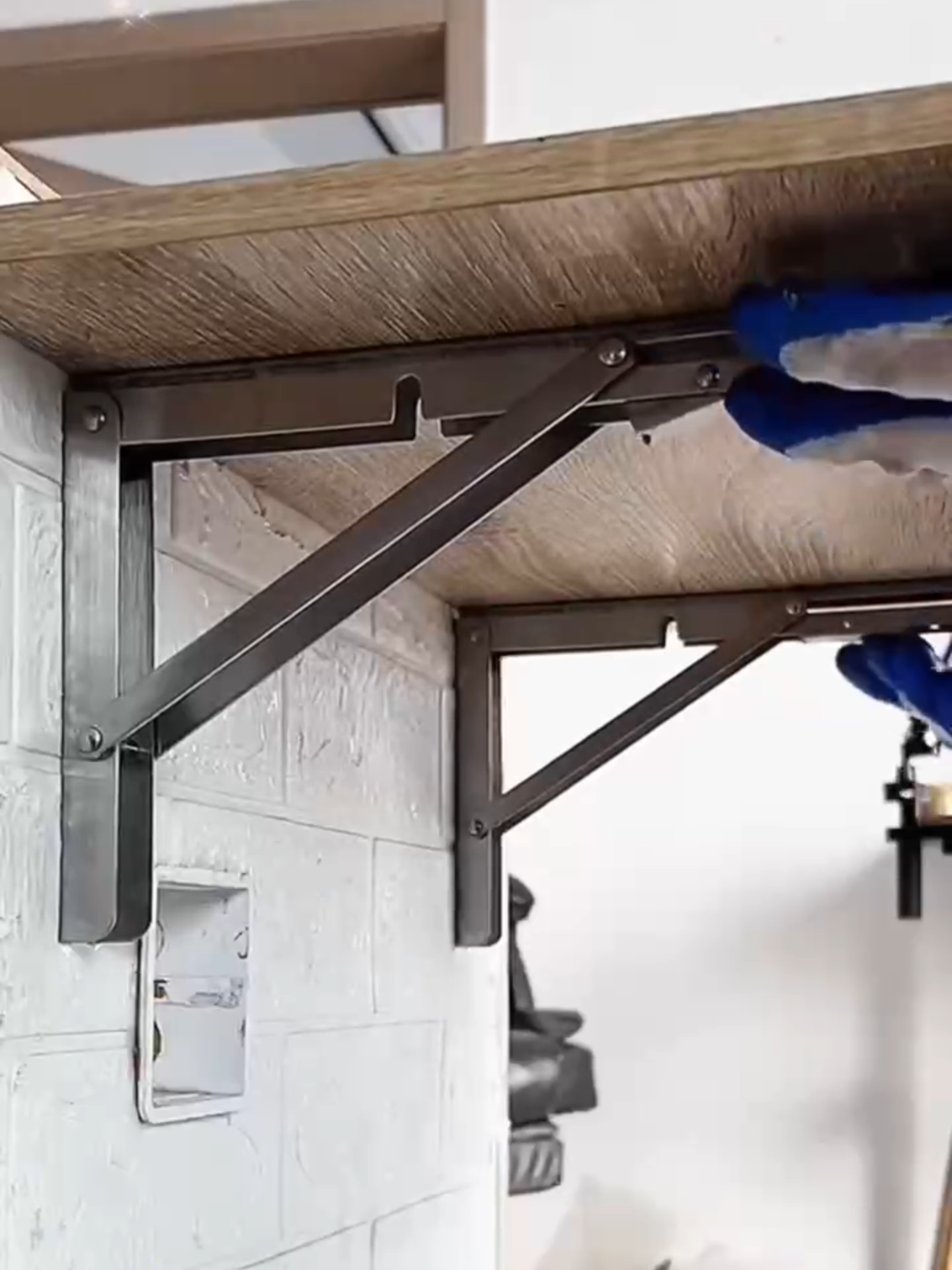2PCS Folding Angle Bracket  Adjustable Wall Mounted Folding Table Shelf Bracket Triangle Bracket #2PCS #Folding #AngleBracket  #Adjustable #susanlifeshop#fypppppppppppppppppppppppWall Mounted Folding Table #Shelf #Bracket #Triangle #Bracket