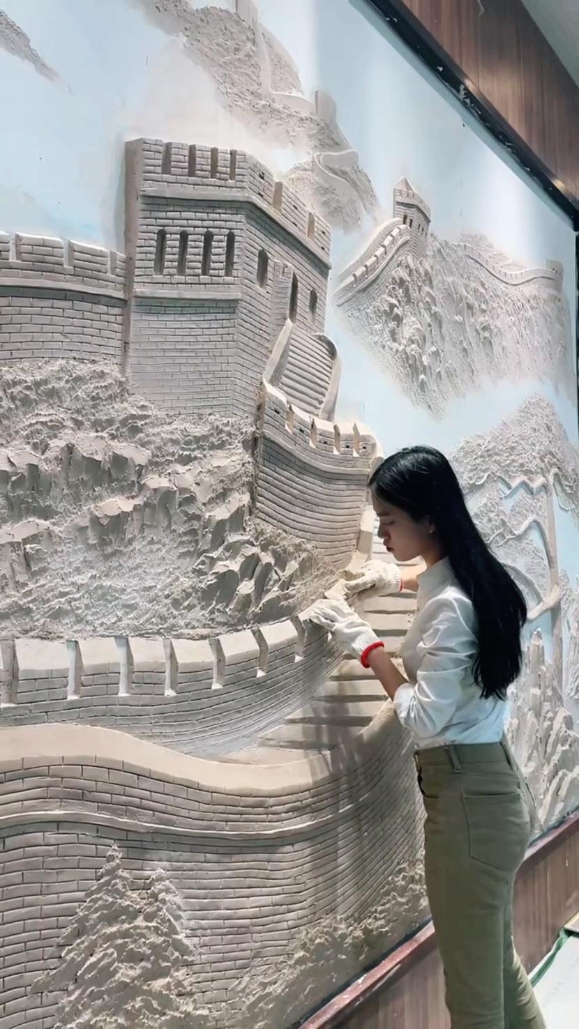 Teacher #Relief Mural Luban The Great Wall was completed in five days. 🫰 #painting #satisfyingart #amazingchinesepaintinggirl #amazingart #paintinghacks #art #chinesepaintinggirl #interiordesign #interiordesigntips #interiordesignideas #interiordecorating #interiordesigntrends #homedecorating #designhacks 