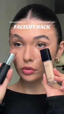 HELP! which side looks more lifted?! Trying the viral concealer/contour placement that’s gives you an instant facelift👀 the power of makeup blows my mind 🤯 Using @Diorbeauty Dior Forever Skin Correct & the Dior Forever Skin Contour stick  #makeup #makeuphacks #beautyhacks #concealerhack #makeuptutorial #diorbeauty #diormakeup #diorforever  #creatorsearchinsights 