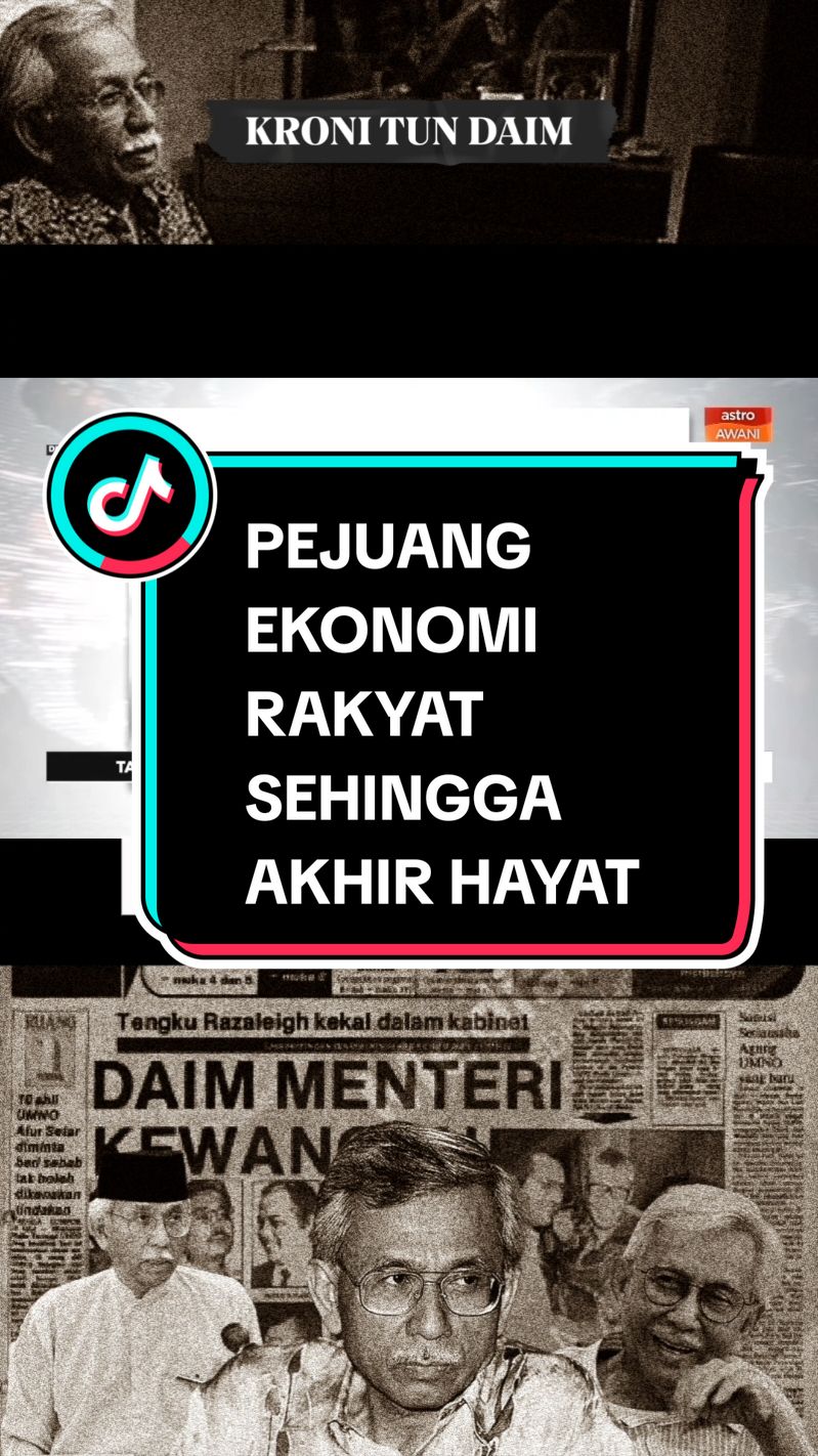 Ramai yang hina Tun Daim sebelum ni, akhirnya Allah angkat Tun Daim, selepas beliau meninggal satu persatu kebaikan Tun Daim orang ceritakan. Alhamdulillah, syurga tempatmu Tun Daim Zainuddin. 🫶🏻 #TunDaim #TunDaimZainuddin #BapaEkonomiMalaysia #arkitekekonominegara #fyp #foryourpage 