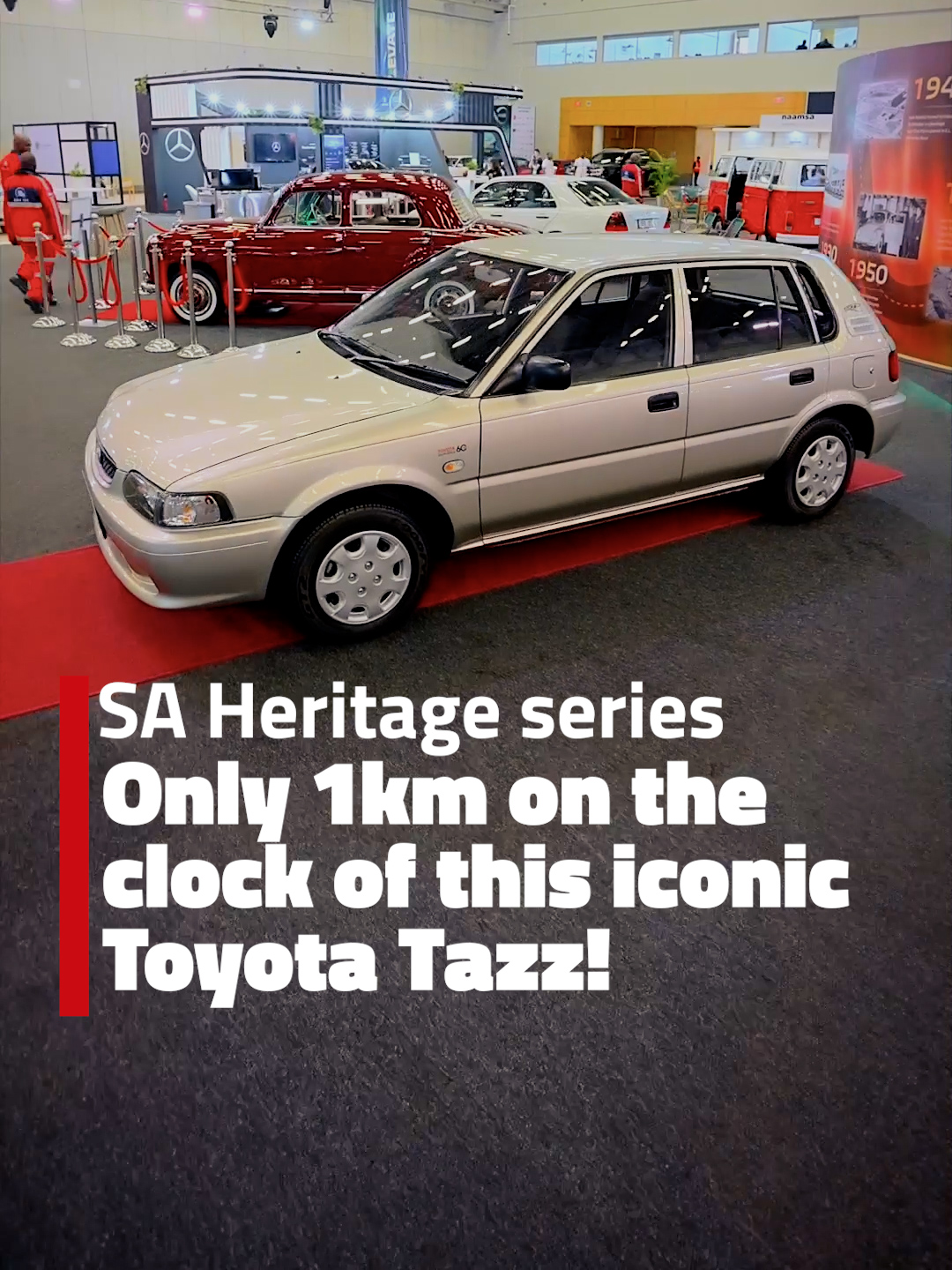 Only 1km on the clock of this iconic @toyota Tazz 😎 One of the best hatchbacks to ever grace South Africa's streets. Leave us a comment if you love it too! #carssouthafrica #Carnews #cartoks #tazz #toyota #toyotatazz #fyp #naamsa #autoweek2024