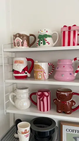 Where are my christmas mugs from: 1. Primark  2. Flying tiger  3. Local store 4.Flying tiger  5. Primark 6. Flying tiger #christmasvibes #christmasdecor ##christmasmug #coffeemugs #coffeecorner #girlythings #pinterest #pinterestaesthetic #flyingtigercopenhagen 