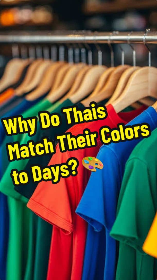 Did you know Thais have a tradition of wearing specific colors for each day of the week? 🌈✨ #ThaiCulture #ColorsOfTheWeek #ThailandTraditions #CulturalFacts #WhyThaisWearColors #HistoryAndAstrology #ExploreThailand #FunFacts #LearnSomethingNew #TikTokHistory