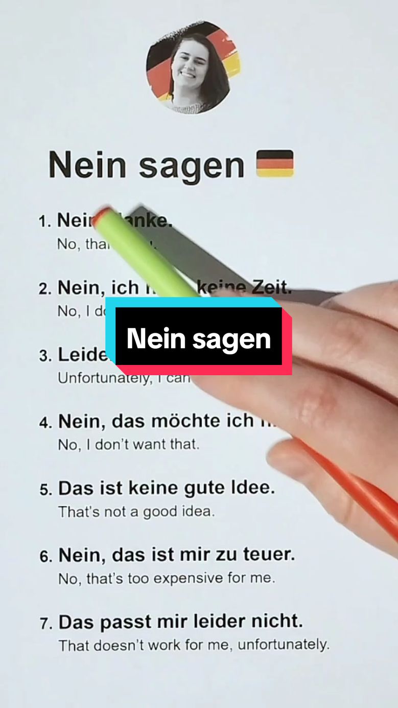 Nein sagen auf deutsch 😍🇩🇪  #deutschmitgiulia #germanteacher #allemand #a2 #alemania🇩🇪 #alemania #deutsch #deutschkurs #germancourse #aleman #deutschland #germanonlinecourse #tiengduc #germanclass #learngerman #german #nein #no 