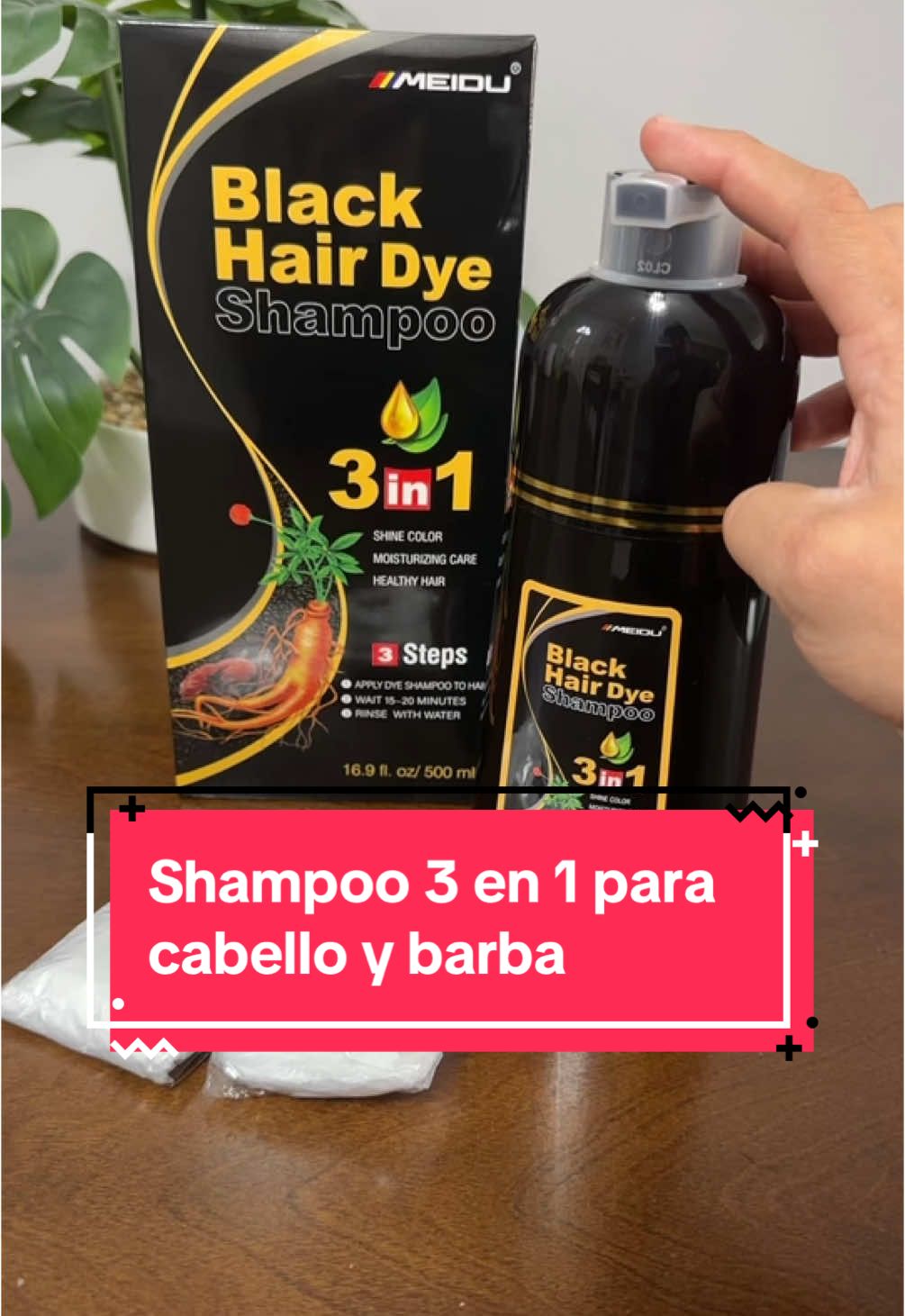 Shampoo black hair dye 3 en 1 !!!🤯#shampoo #shampo3en1 #barba #cabello #care #blackhairdyeshampoo #TikTokShop #tiktokshopblackfriday #tiktokshopcybermonday 