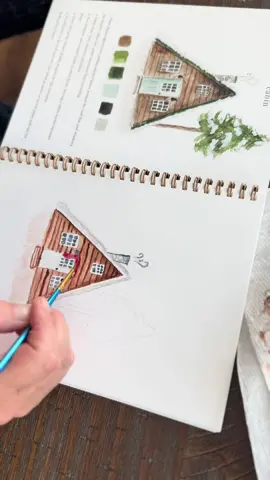 #emilylexworkbooks #watercolor #painting #christmasart