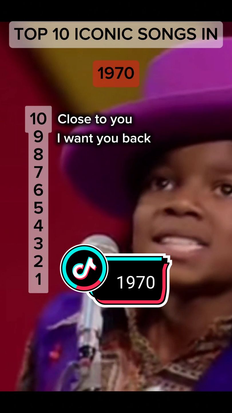 top 10 iconic songs in 1970 #songs #1970 #70s #music #top #iconic #rock #elvispresley #king #legend #rip #closetoyou #thecarpenters #raindropskeepfallinonmyhead #iwantyouback #jackson5 #jacksonfive #mickaeljackson #pop #kingofpop #bridgeovertroubledwater #simonandgarfunkel #paranoid #blacksabbath #inthesummertime #mungojerry #wholelottalove #ledzeppelin #letitbe #thebeatles #americanwoman #thewonderofyou #pourtoi #fyp 