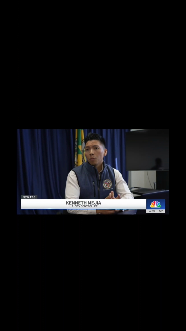 Y'all said to get on the news so we did! 🎥📢 With homelessness still above 45,000 in the City of LA, we can't leave money on the table every year left unspent. #lacontroller #controllermejia #losangeles #kennethmejia #kennethmejiala #homelessness 