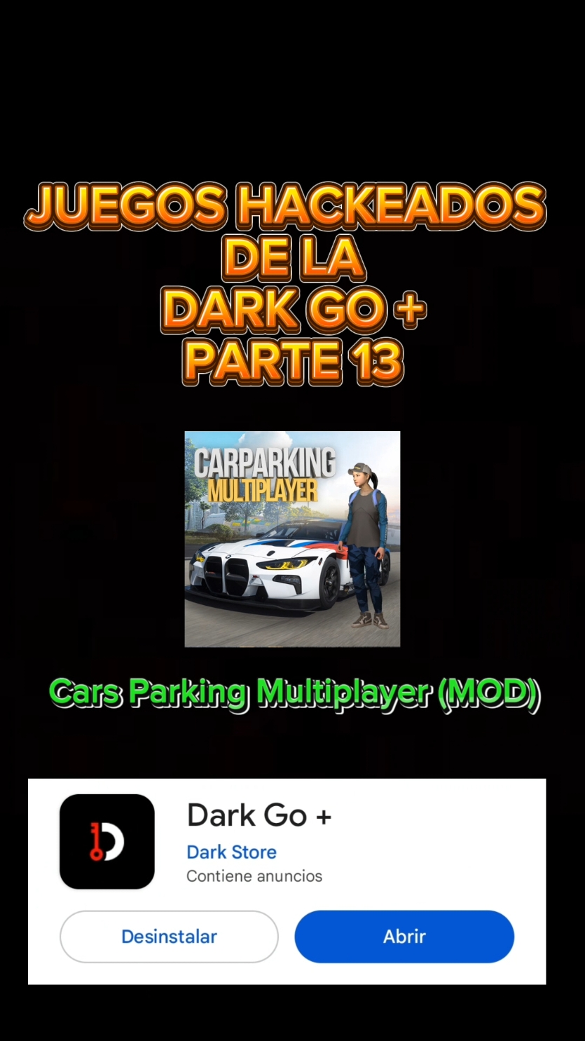 JUEGOS HACKEADOS DE LA DARK GO+ PARTE 13 Cars Parking Multiplayer Mod