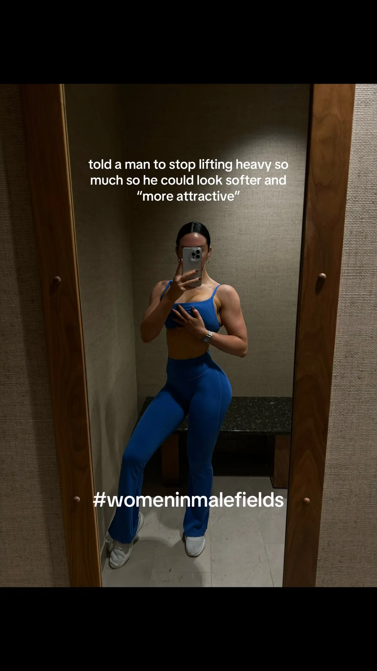 This trend is so funny 😂 ladies lift heavy #womeninmaledominatingfields #womeninmalefields #trend #trending #womenwholift #womenwholiftheavy #gymgirl #gymgirlthings 