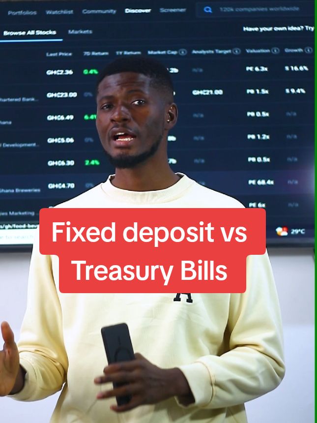 Fixed Deposit vs Treasury Bills, which investment is better? #treasurybills #financetips #investment #tiktokghana🇬🇭 #fyp #creatorsearchinsights 