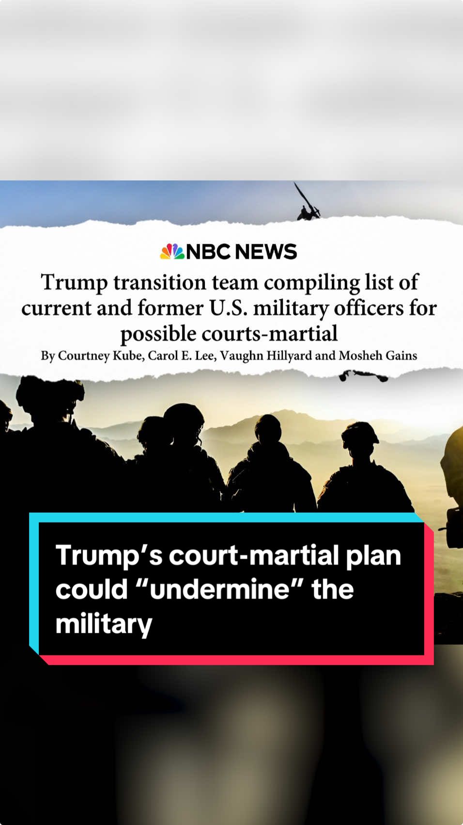 The Trump transition team is compiling a list of senior current and former U.S. military officers who were directly involved in the withdrawal from Afghanistan and exploring whether they could be court-martialed for their involvement, according to a U.S. official and a person familiar with the plan. MSNBC senior political contributor Matthew Dowd tells Rev. Al Sharpton that this would 