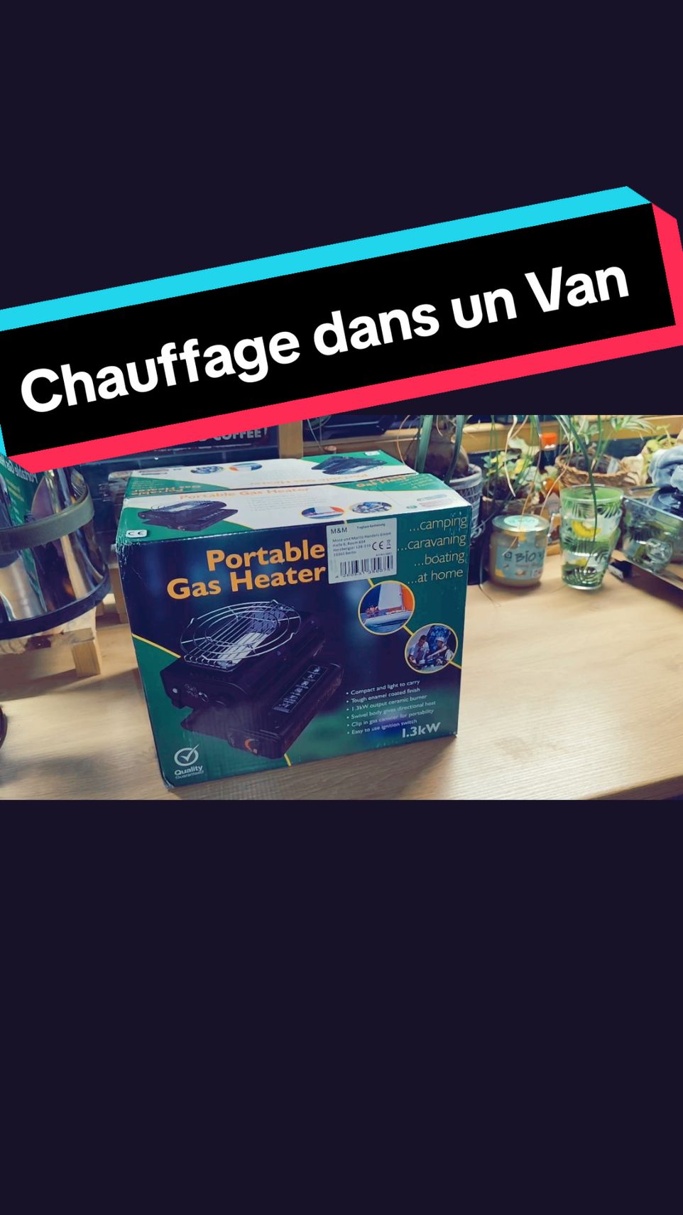 Chauffage dans un Van en attendant le chinasto. Chauffage au gaz portatif #pourtoi #vanamenagé #vanlife #nomade #chauffagedansunvan #vanlife #vanlifeur #hiver #gaz #chauffage 