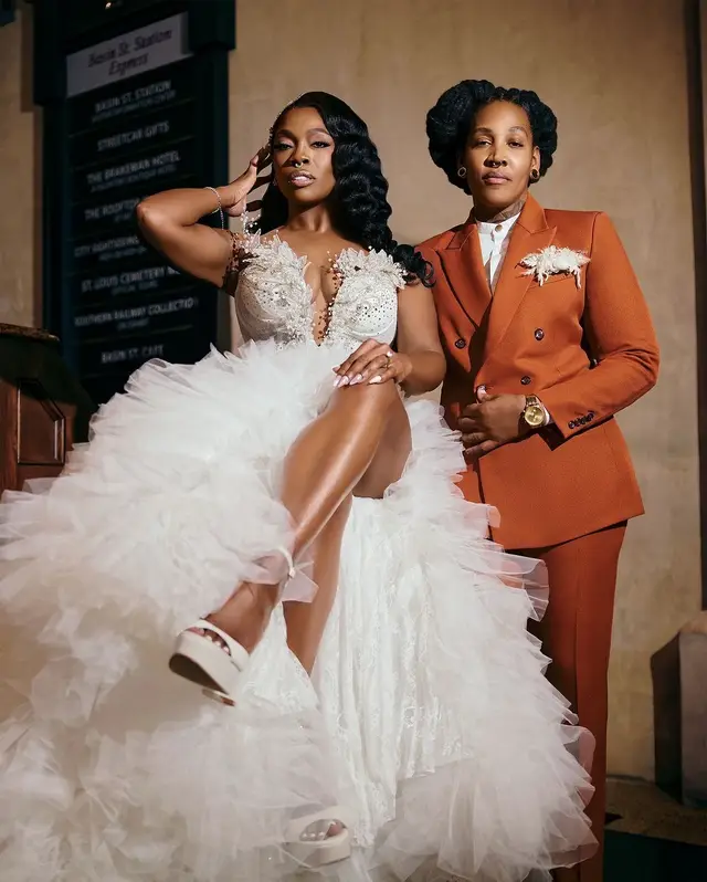 Welcome to the BrideNavy, Dr. Monica and Kelli! From the soft glow of candlelight to the radiant joy in every glance, your wedding was a masterpiece of love and elegance. ✨   Here’s to a lifetime of whispered “I love yous,” endless laughter, and moments that take your breath away. 🥂✨   @dsw_photography  #BrideNavy #LuxuryWeddings #Newlyweds #ForeverStartsNow  #mrsandmrs #bridenavymedia #wlw 