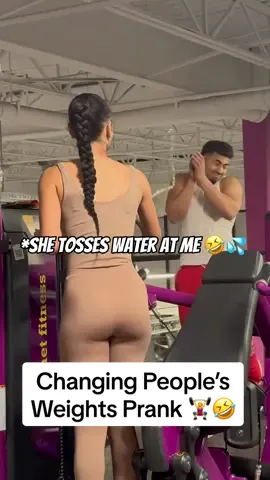 She Tossed Her Water At Me 🤣💦 #fyp #prank #fypシ #foryoupage #GymTok #gymgirl #lol 