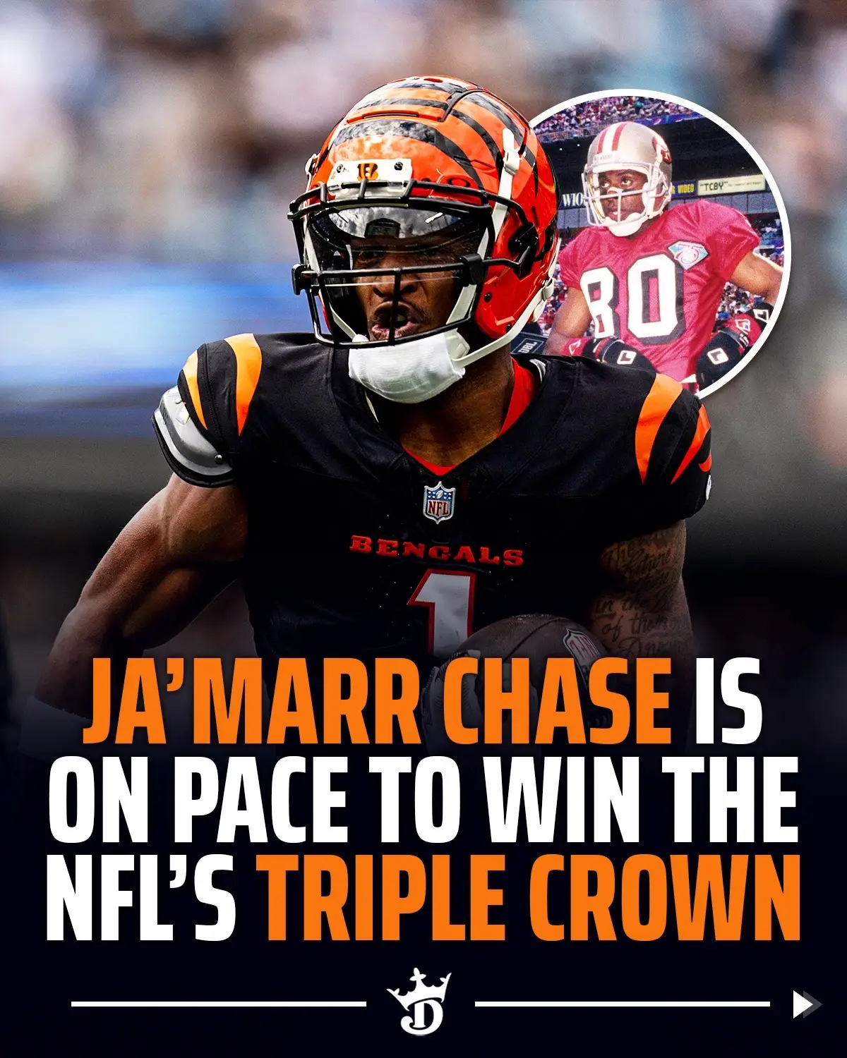 Ja’Marr Chase is currently leading the NFL in receptions, receiving yards, and receiving TDs 🔥 The WR ‘Triple Crown’ is in reach 👀 #bengals #cincinnatibengals #jamarrchase #football #nfl #nflfootball #nfltiktok #footballtiktok 