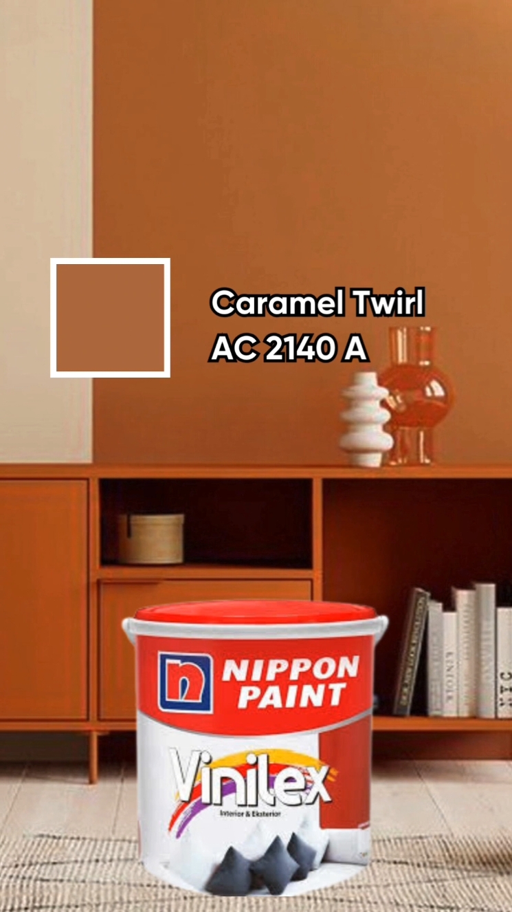 Nippon Paint Vinilex warna Caramel Twirl #cat #cattembok #cattembokberkualitas #nipponpaint #vinilex #WarnaiSatuIndonesia #warnacokelat #carameltwirl #dekorasirumah #renovasirumah #makeoverroom #rumahidaman 