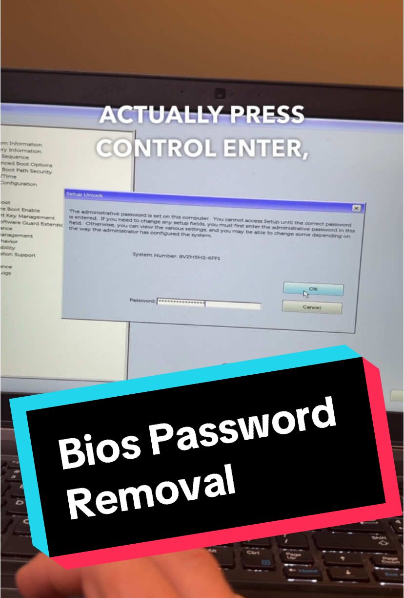 How to remove a bios password! #tech #techtok #pc #pcrepair #computerrepair #laptoprepair #pctip #techtips 