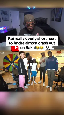 Kai really overly short next to Andre almost crash out on Rakai #kaicenat #kaicenat #mafiathon #streamer #kaimafia 