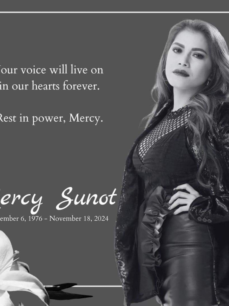 Condolences to the FAMILY🫡 Sino nga bang hindi makakakilala kay Mercy Sunot Isang magaling na mang aawit ng AEGIS BAND It is with heavy hearts that we share the news of the passing of Mercy, one of the beloved vocalists of AEGIS Band. She bravely fought her battle with cancer but has now found peace and rest. Mercy’s voice wasn’t just a part of AEGIS—it was a voice that brought comfort, joy, and strength to so many. She has touched countless lives, inspiring fans and lifting spirits with every song she sang. Her passion, warmth, and unforgettable presence on stage will forever be cherished in our hearts. Let us come together to celebrate the incredible life she lived and the legacy she leaves behind. Mercy, thank you for the music, the love, and the memories. You will be deeply missed. #condolences #mercysunot #aegis #aegisband #Luha #cttophotonotmine #CttoRepost#highlight  @followers @topfans