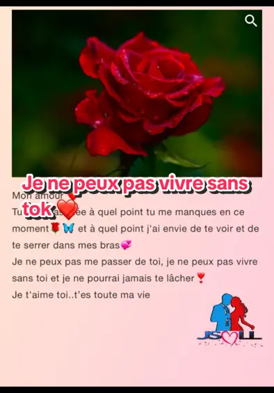 Je ne peux pas vivre sans toi ❣️ #pourtoi #foryoupage #fyp #fypシ #couple #lovequotes #citation #jetaime #declarationdamour #Love #fypシ゚viral #babe #cherie #Relationship #lovecouple #quotes #inspirationalquotes