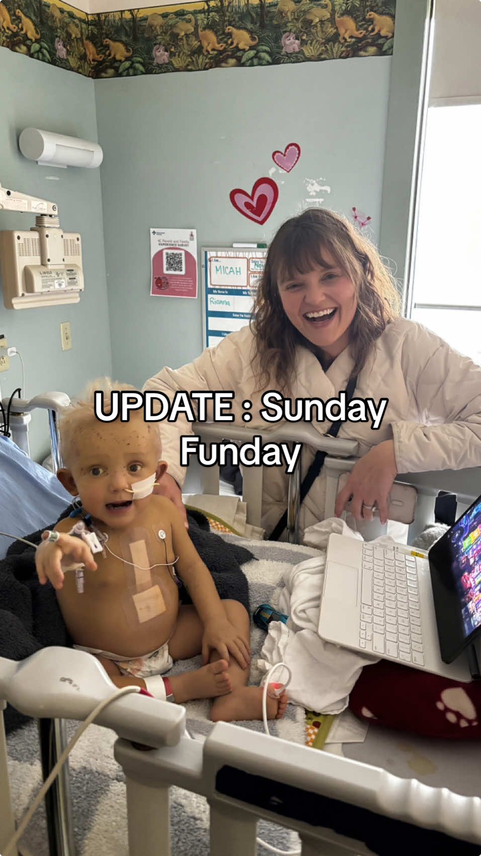 Last night was tough, but today was all about celebrating the little victories! Micah is showing us just how strong he is, even after open-heart surgery. We’re taking it one day at a time, working on his strength, feed volumes, and recovery, while surrounded by so much love from family. Transplant prep is on the horizon, but for now, we’re focused on going home soon and enjoying the lead-up to Christmas. 💪❤️ #MedicalMom #HospitalLife #alagillesyndrome #openheartsurgery #prayers