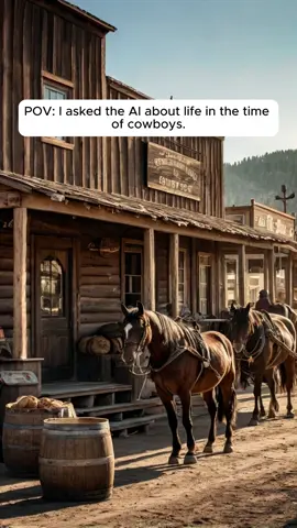 What if we traveled back in time to discover the life of cowboys in the Wild West? 🤠✨ Thanks to AI, dive into this era where cowboys ruled the vast plains, where duels in the sun and horseback races were everyday events. 🌵🐎 In this video, I’ll take you into this fascinating world full of legends, adventures, and challenges. Get ready to experience a journey into the past through the eyes of an AI! 🔥 #ia #backintime #history #cowboy #farwest 